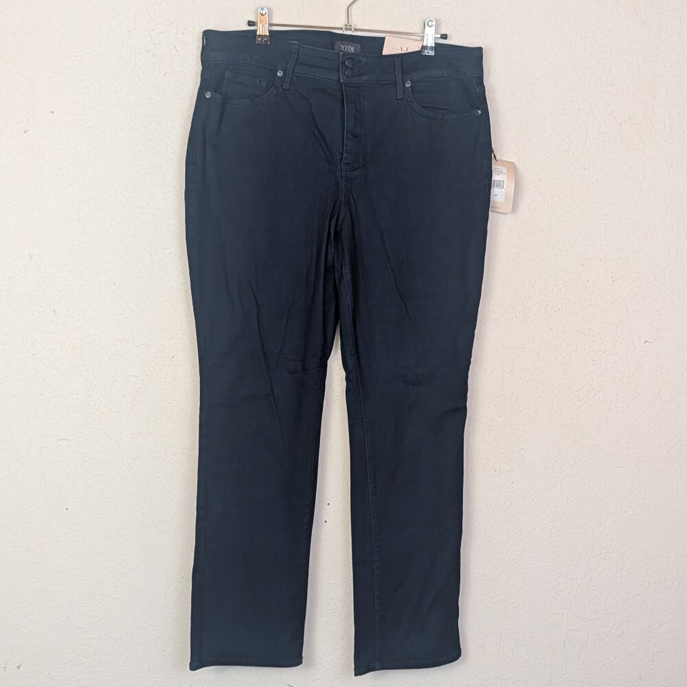 NWT Marilyn Petite Straight Leg Double Shank Wasitband Jean, Cooper